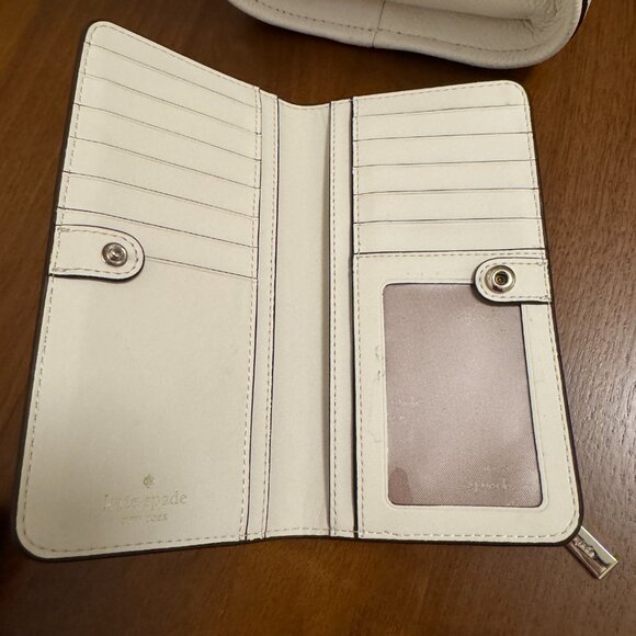 Kate Spade New York Market Pebbled Leather Medium Tote + Wallet in Parchment - Picture 6 of 6